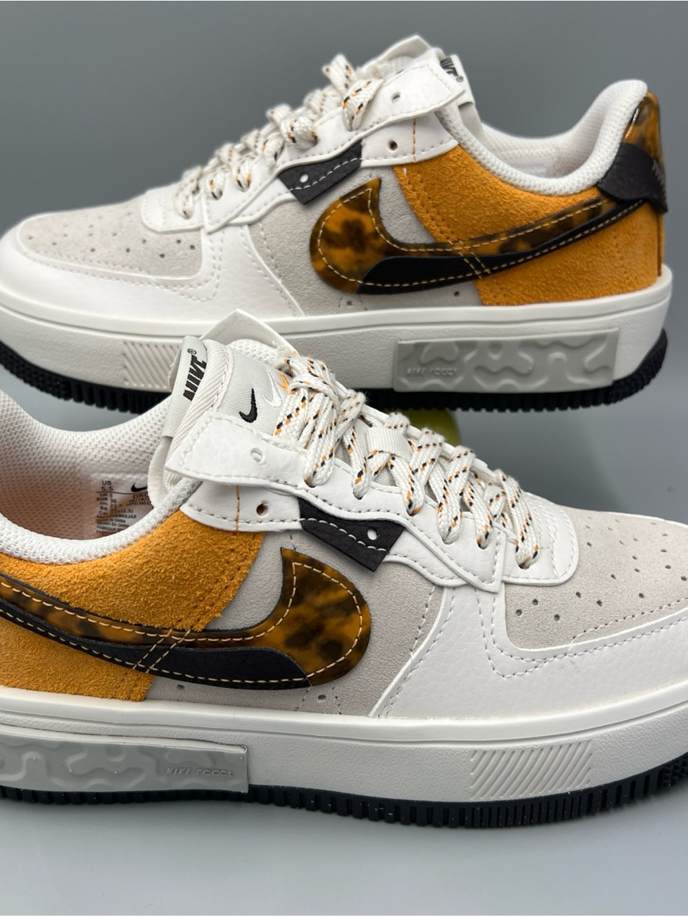 Nike Air Force 1 Fontanka WM Tortoise Curry Phantom DR0151-001 Women's Size 5.5